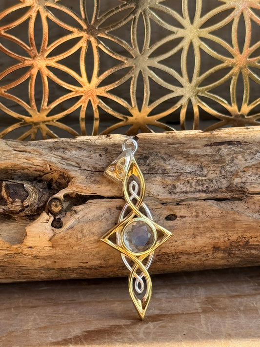 Celtic Libyan Desert Glass Tektite Pendant