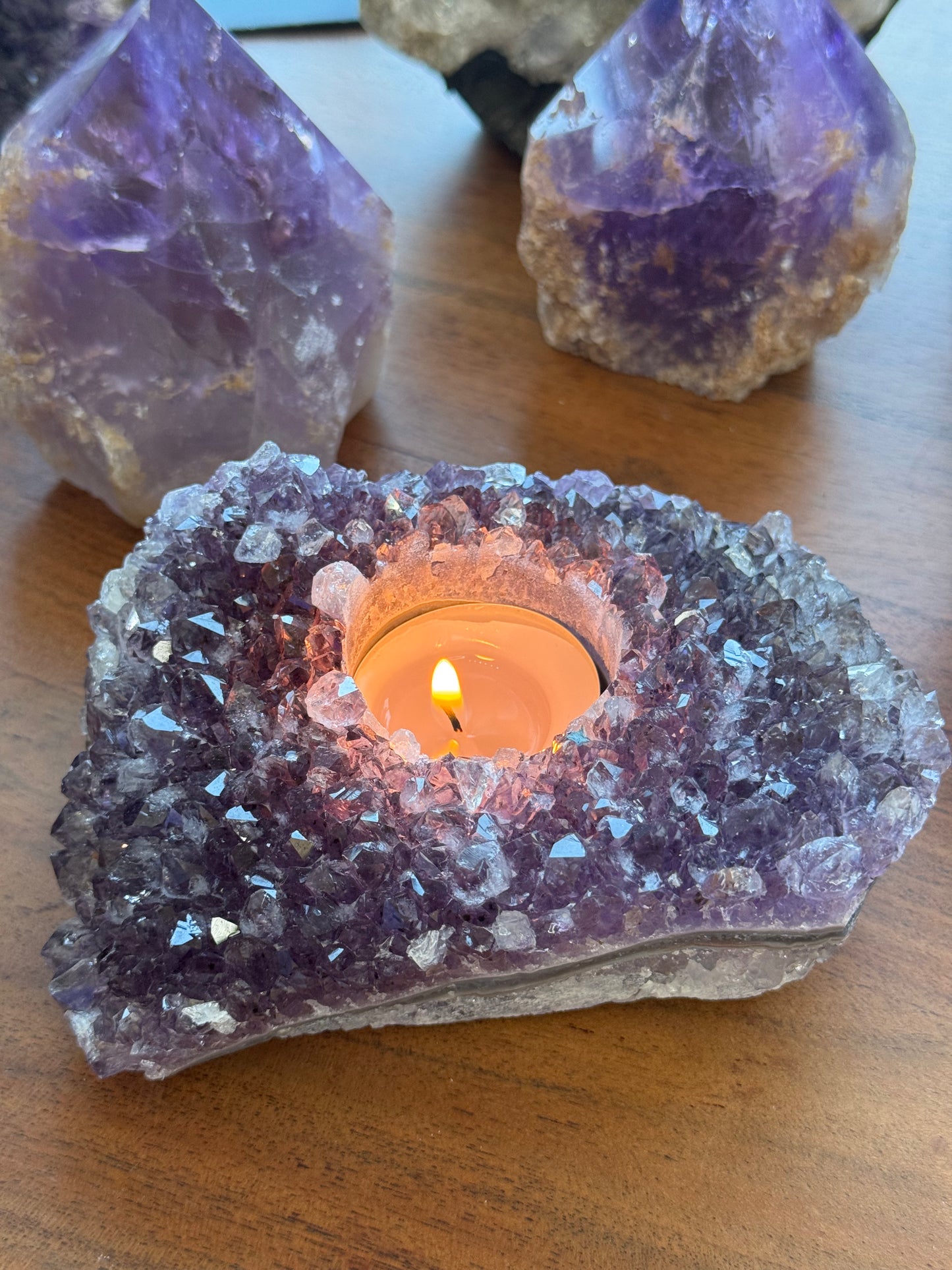 Amethyst Candle Holder