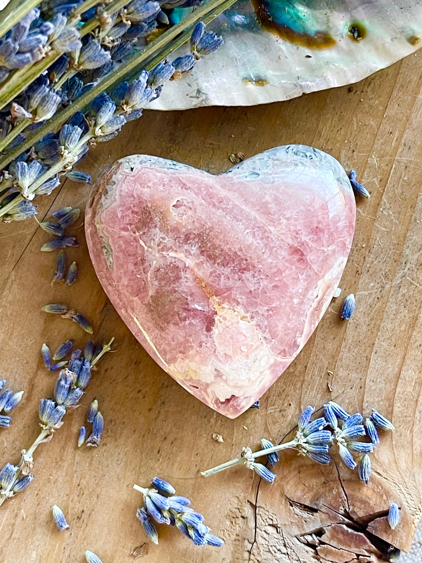 Rhodochrosite Heart