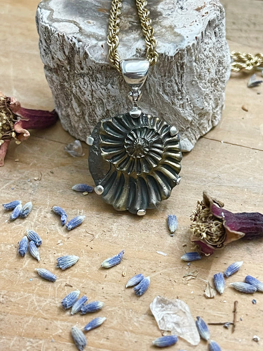 Ammonite Negative pendant