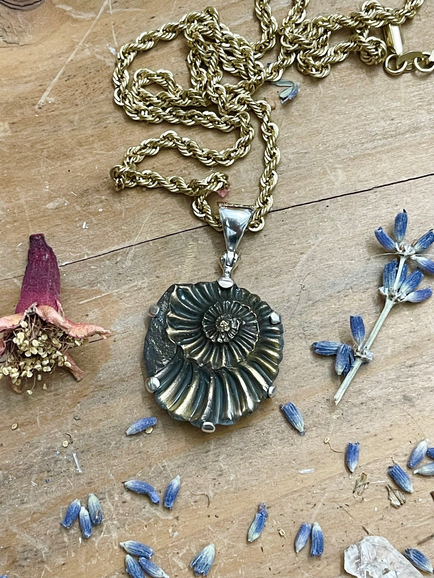 Ammonite Negative pendant