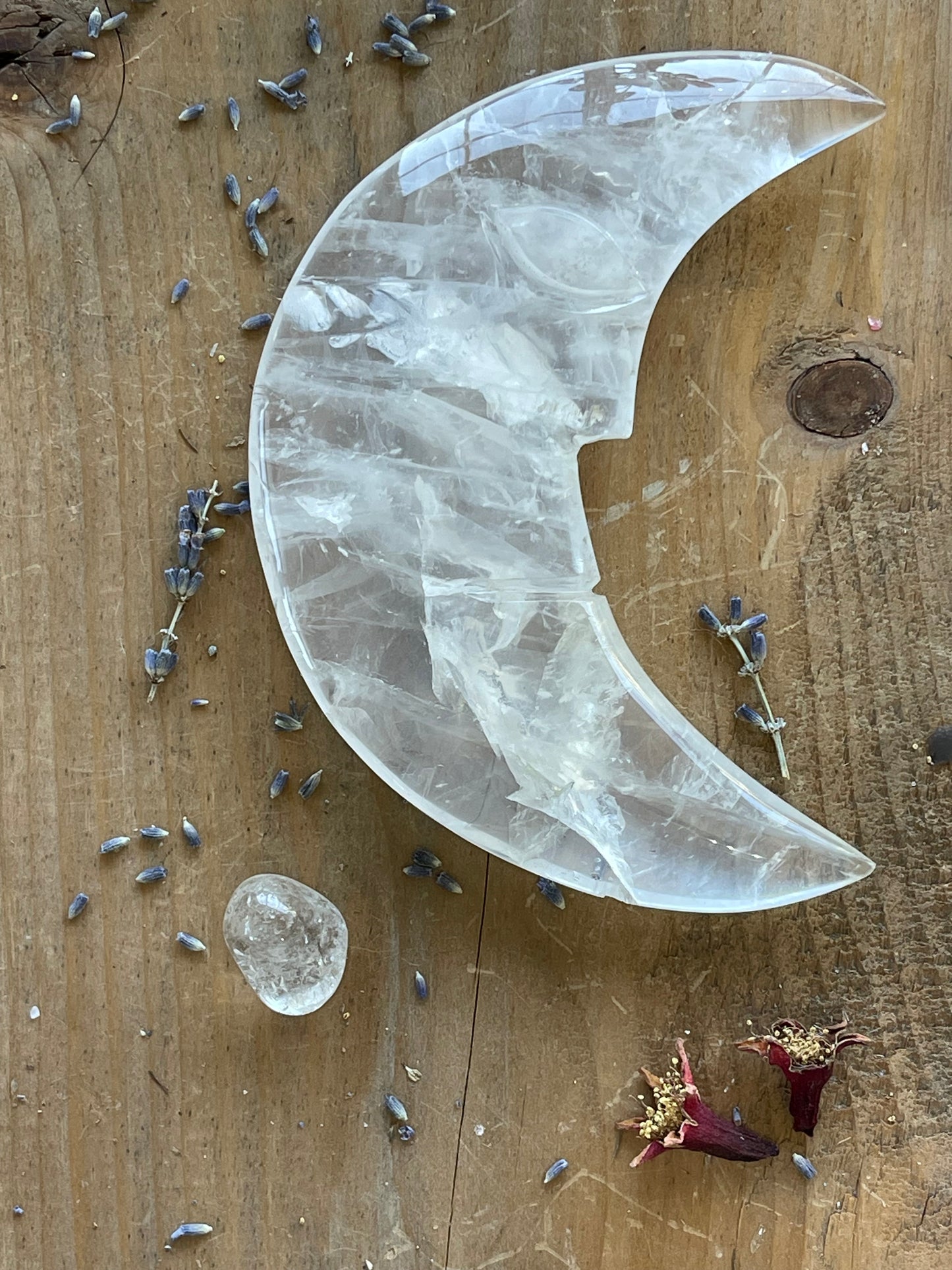 Clear Quartz moon