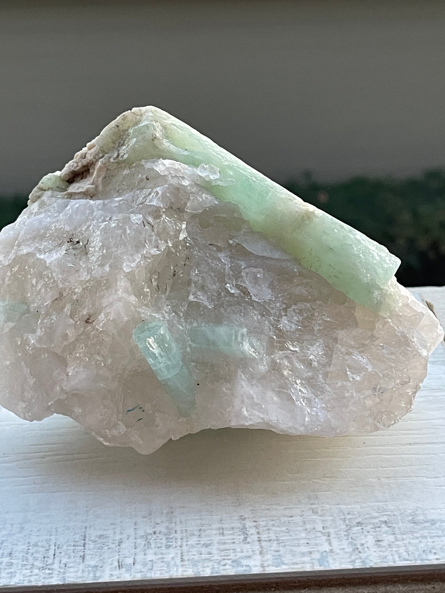 Aquamarine in Quartz