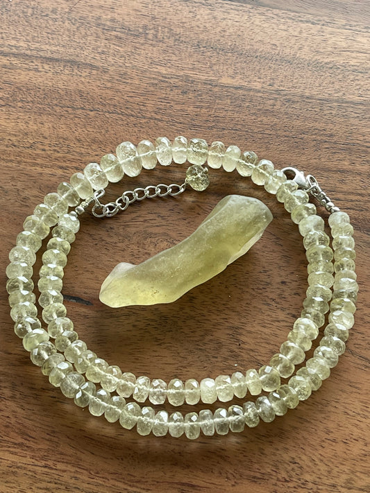 Libyan Desert Glass Tektite Beads Necklace