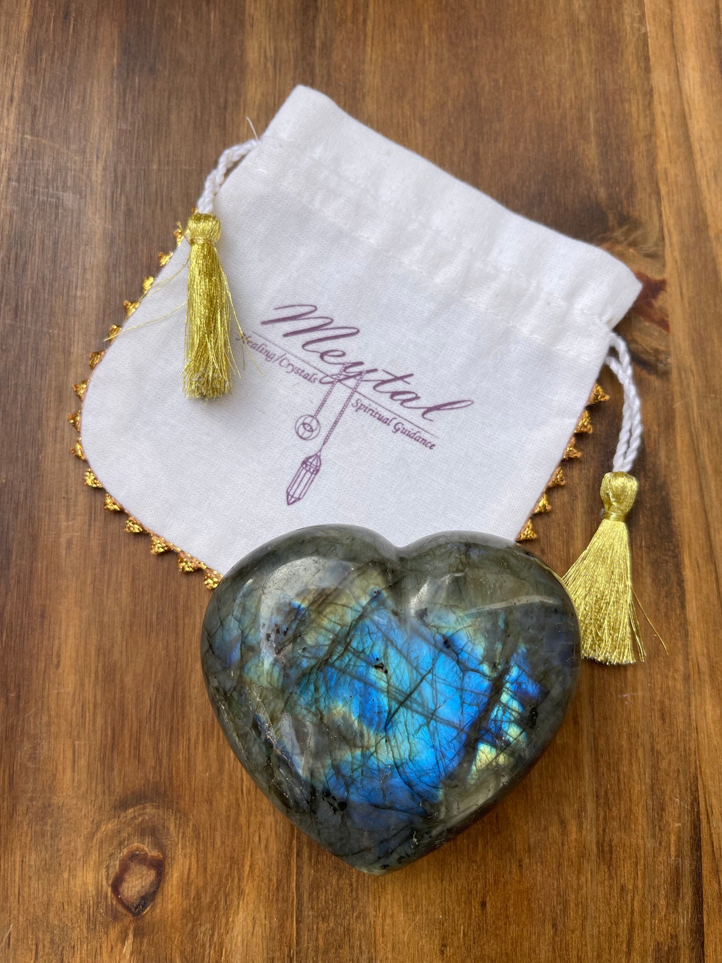 Labradorite Heart