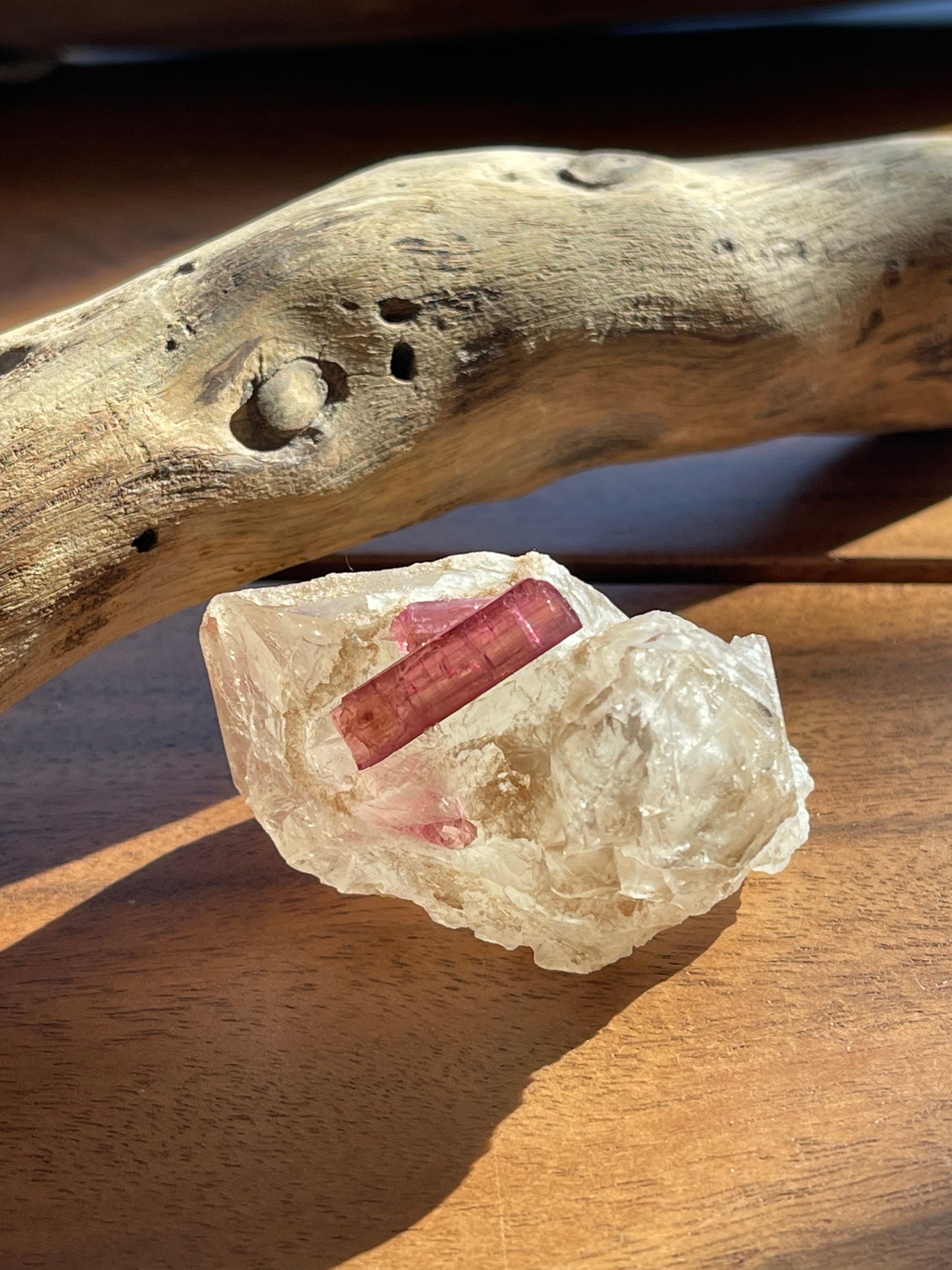 AAA Rubellite on Quartz