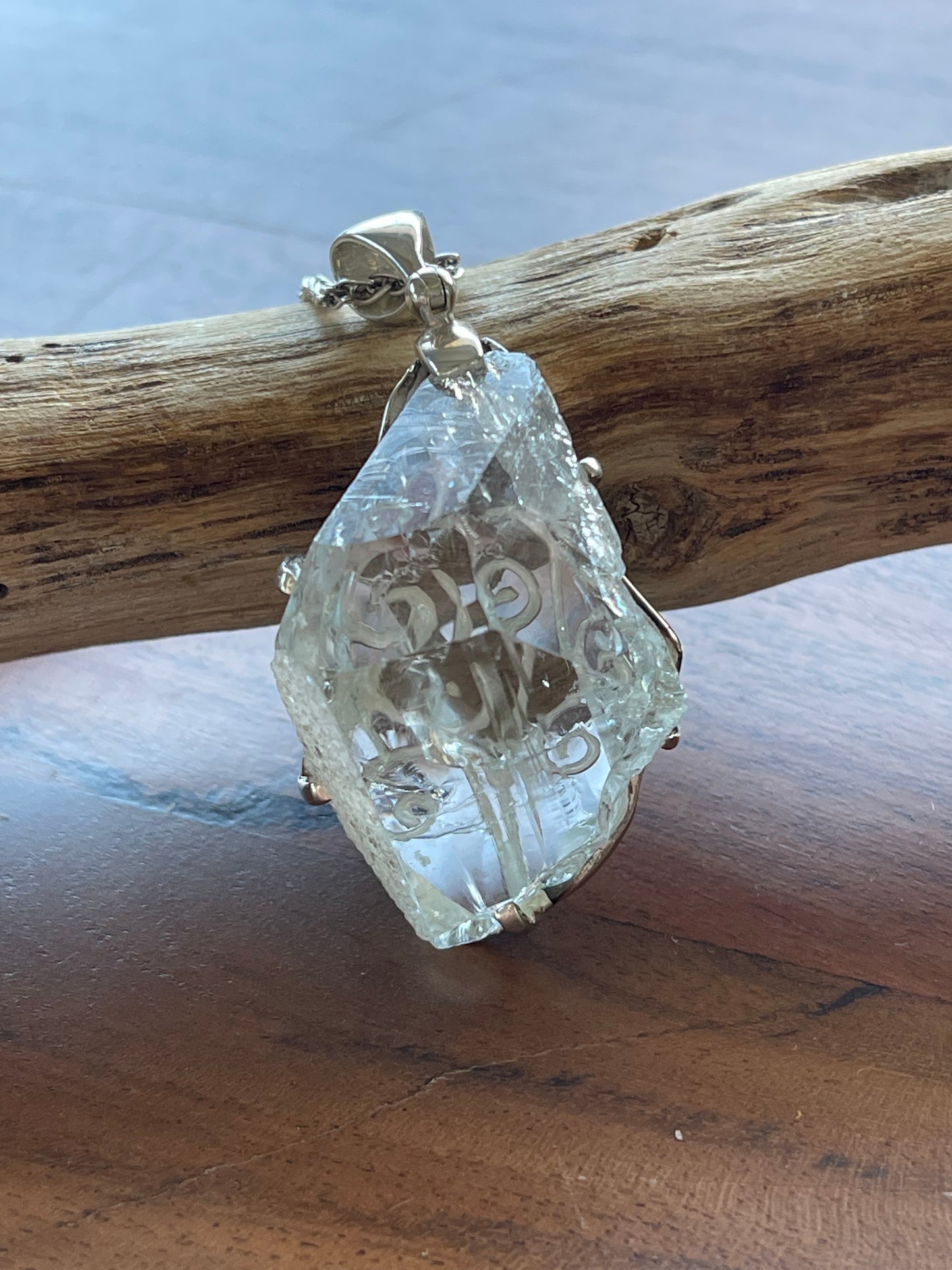 Aquamarine Crystal Pendant