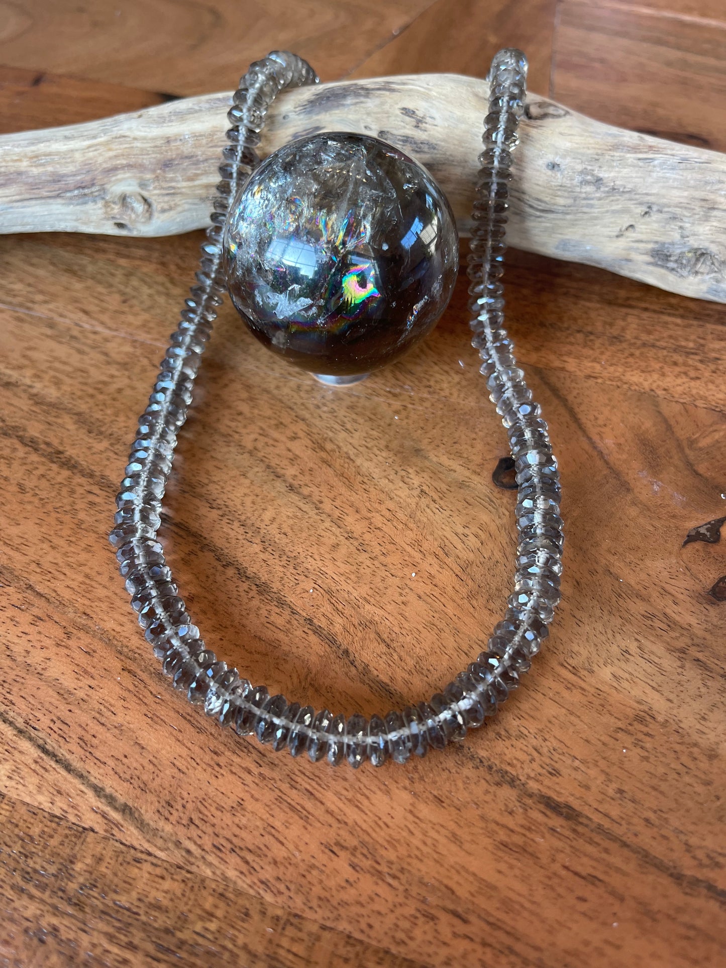 Smokey Quartz Beads Necklace