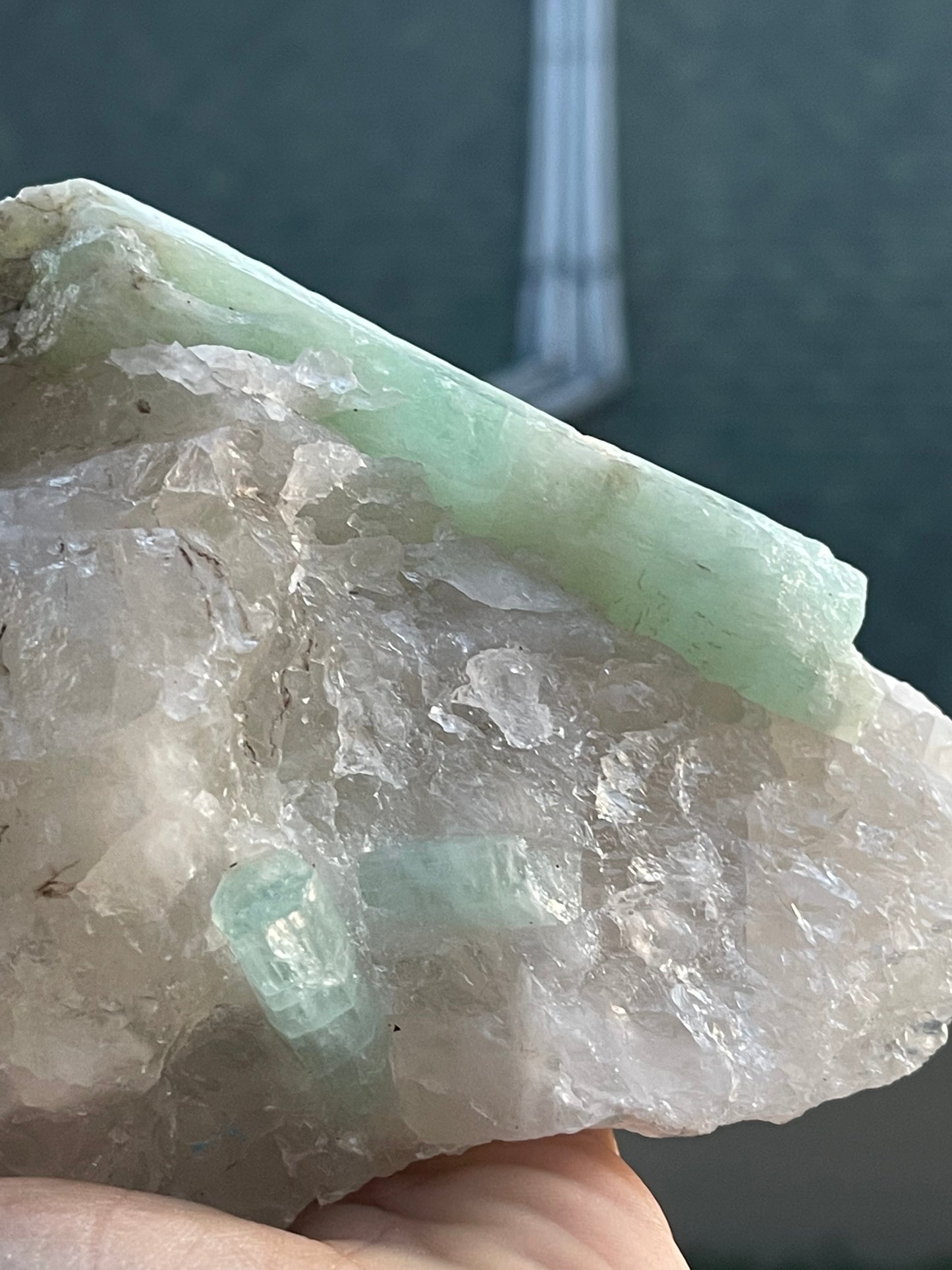 Aquamarine in Quartz