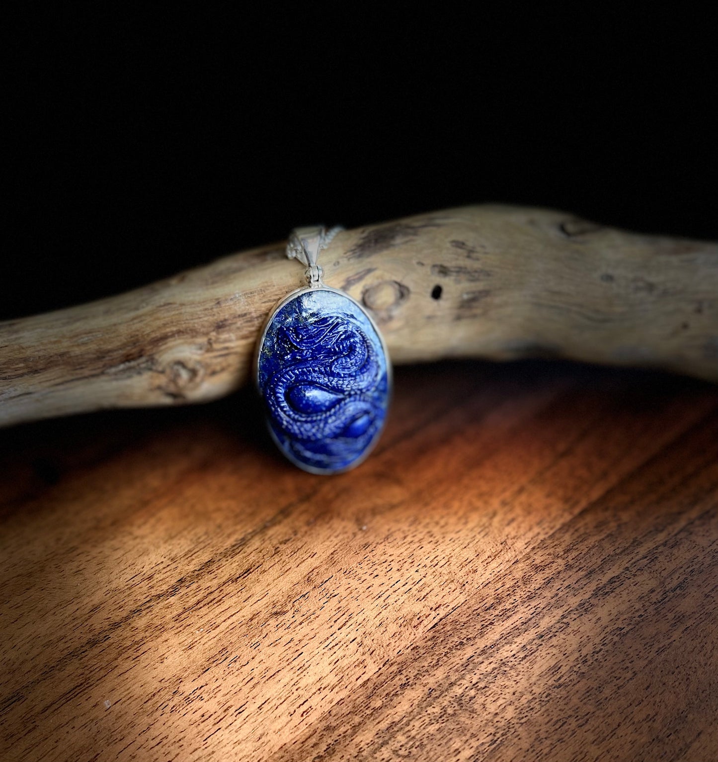 Lapis Lazuli Dragon Pendant