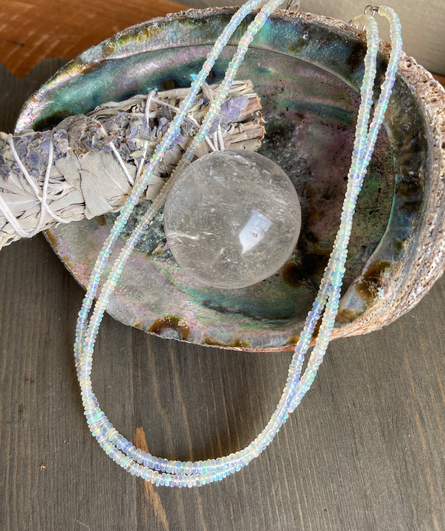 Opal Bead Necklace