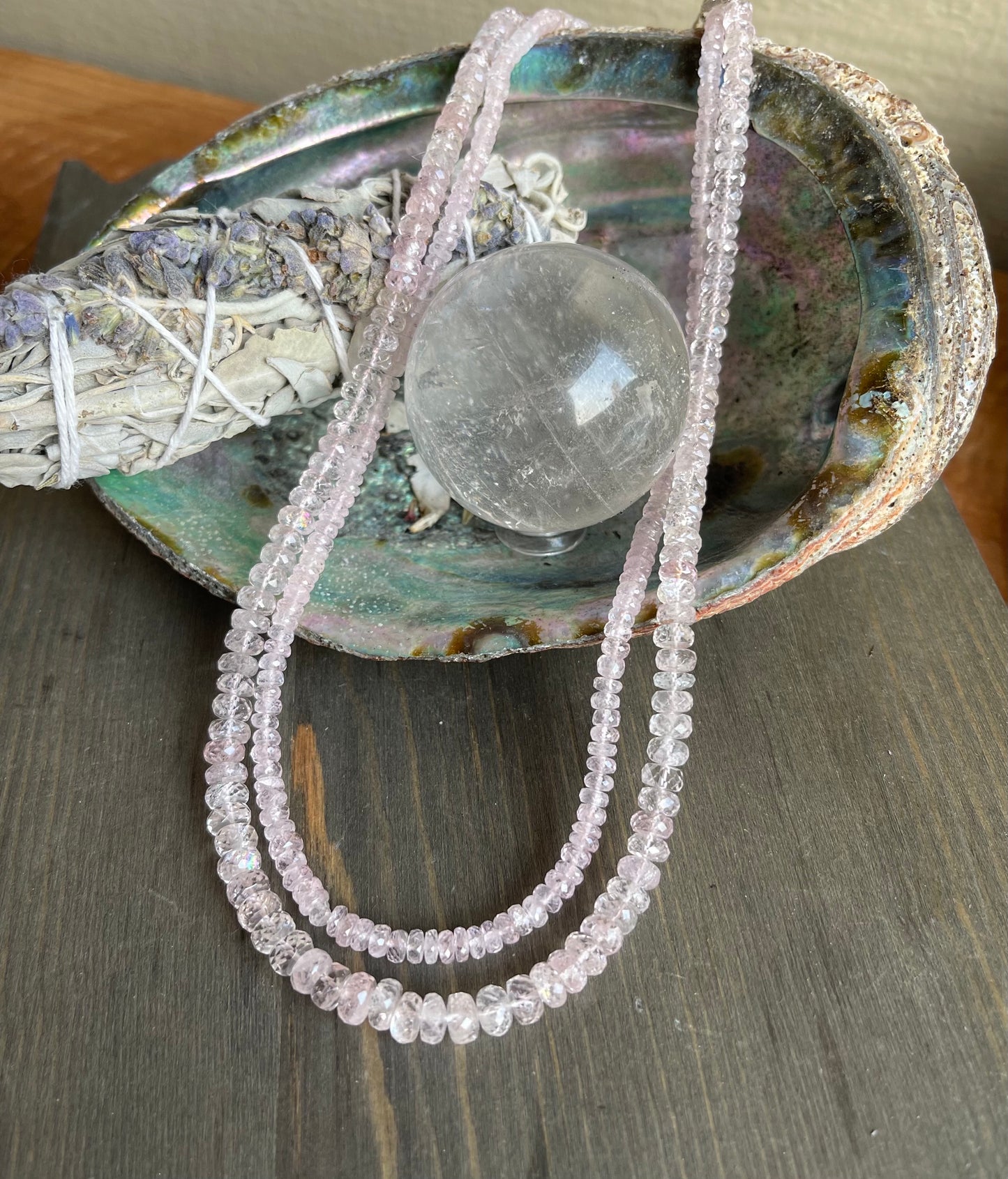 Morganite - The Encouragement Stone Necklace (Large Beads)