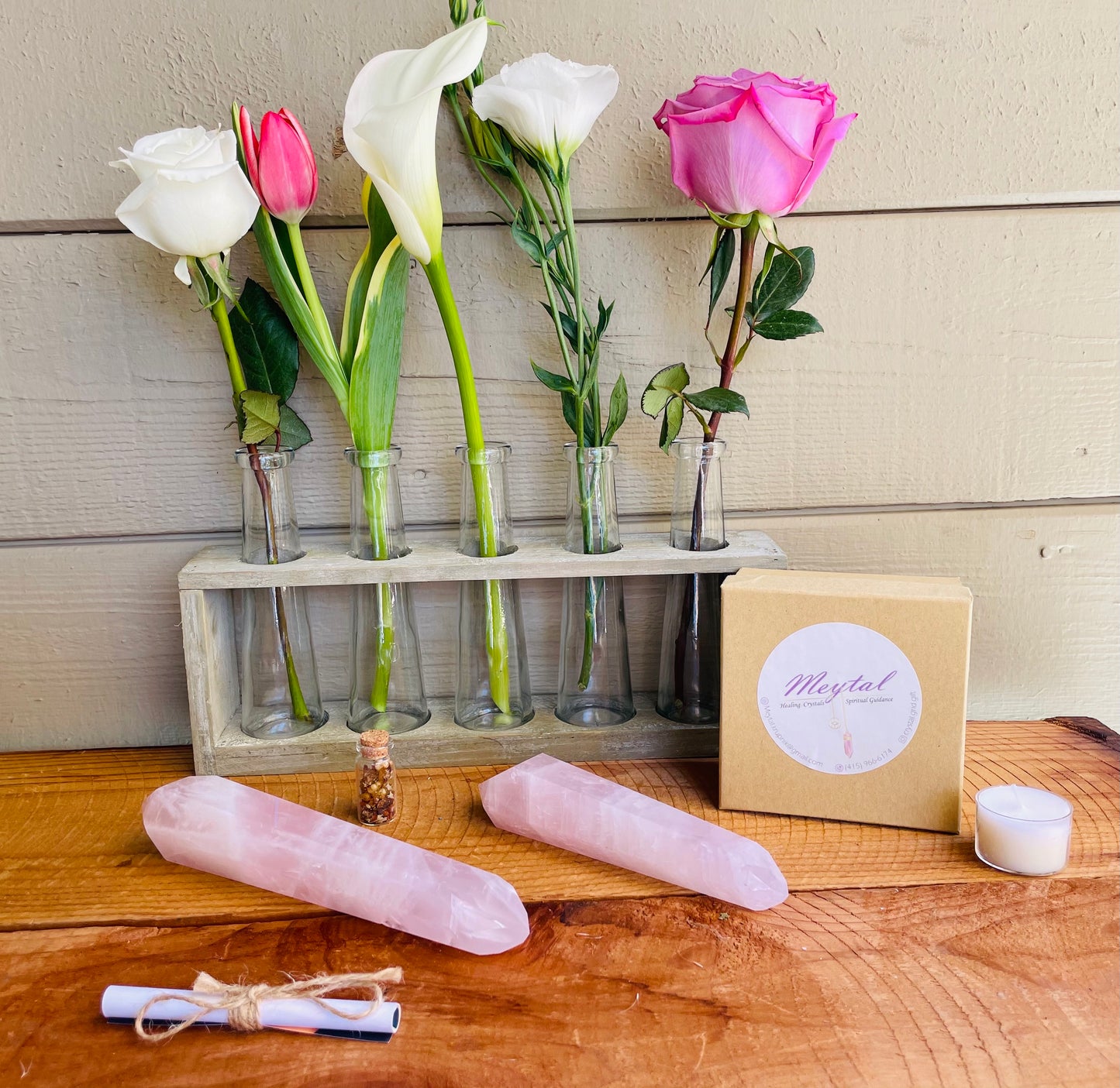 Lovely Rose Quartz Wands (AAA)